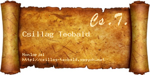 Csillag Teobald névjegykártya